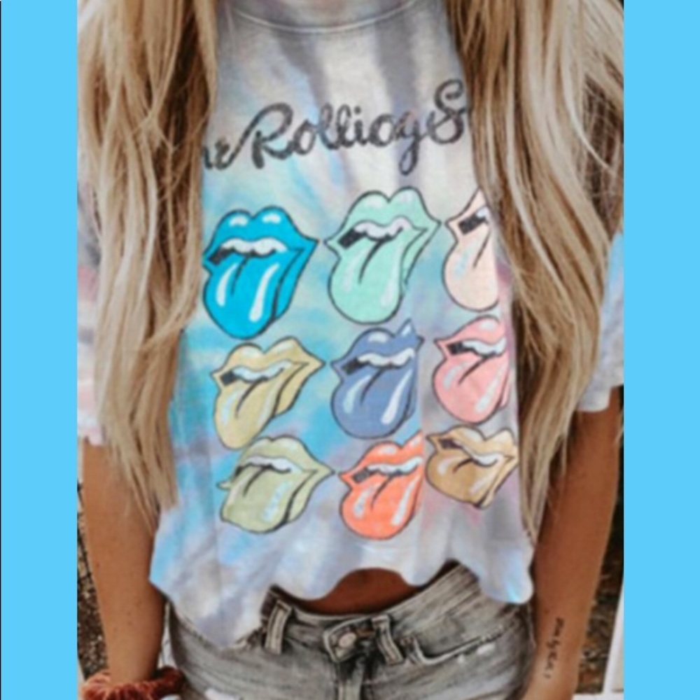 Rolling Stones Slight Crop Tee NEW - Picture 8 of 8